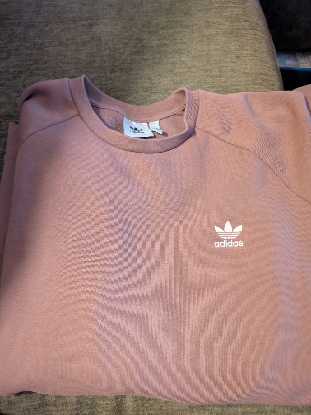 adidas Men’s Dusty Pink Crewneck Sweatshirt